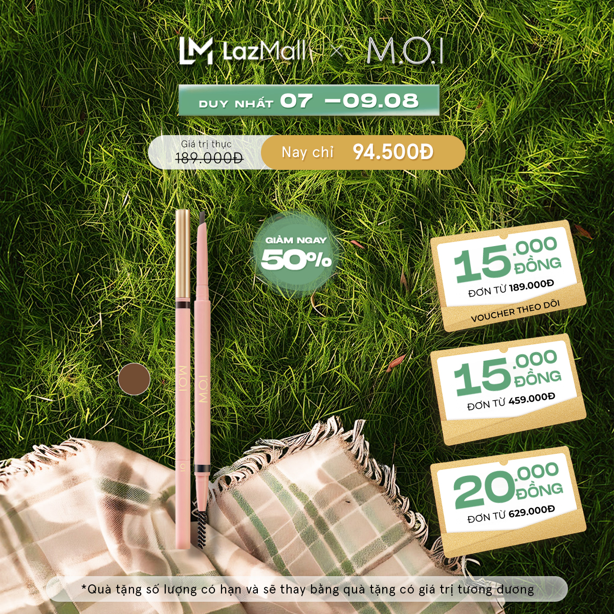 Chì kẻ mày M.O.I Perfect Shape Eyebrow Pencil