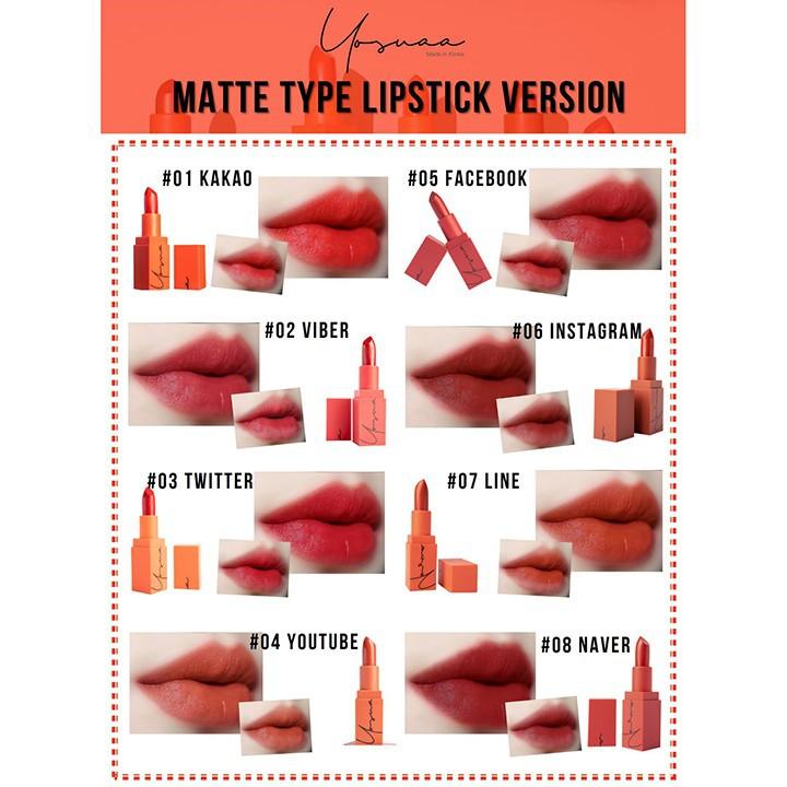 Son thỏi Yosuaa Matte Type Lipstick