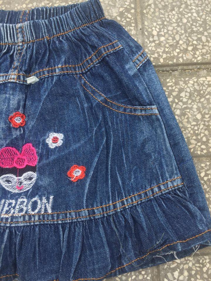 Quần short jean giả váy bé gái (16kg-30kg)