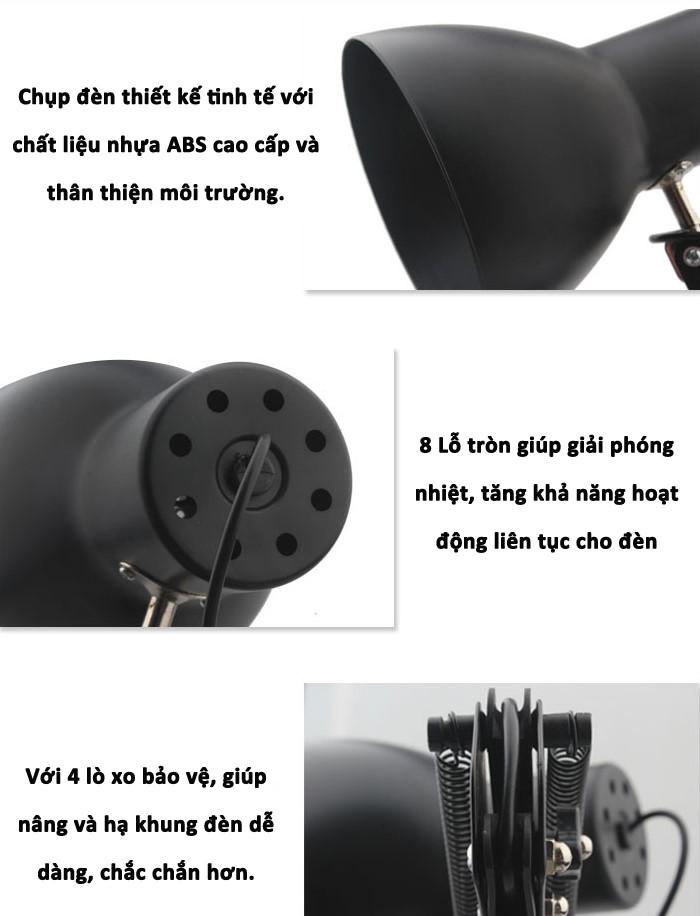 Đèn Học Kẹp Bàn Có Chân Đế ( KHÔNG KÈM BÓNG ĐÈN )