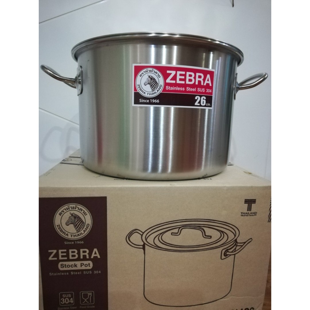 [HCM]Nồi Hầm Thấp 1 Đáy Inox Zebra 26 CM - 171126