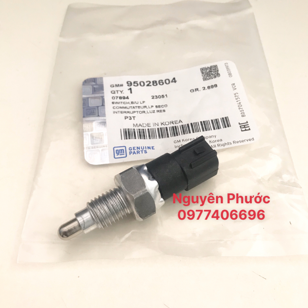 Công tắc/ cảm biến báo đèn lùi deawoo/chevrolet captival, cruze, lacetti cdx - hàng xịn gm 96628655 / 95028604
