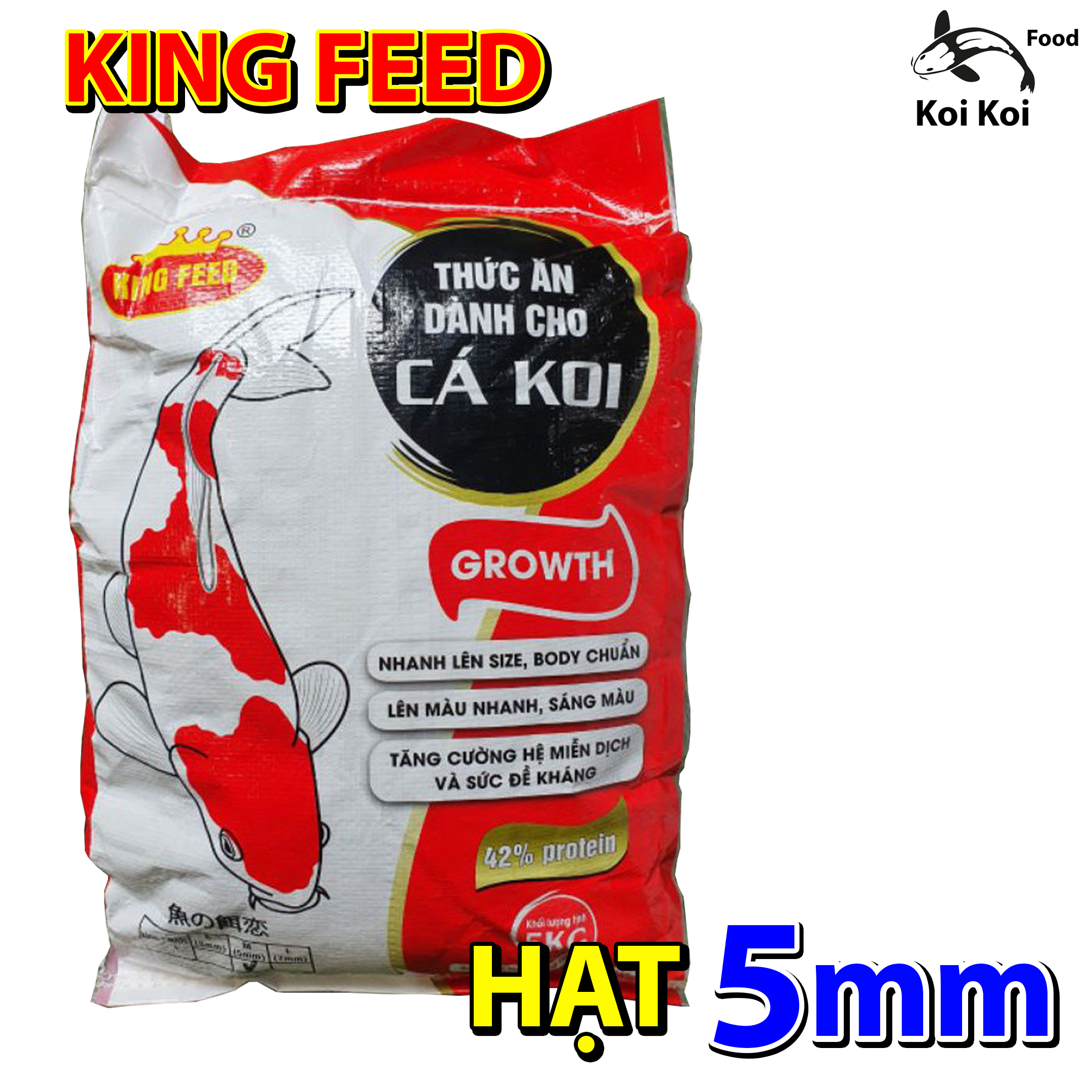 Thức Ăn Cho Cá Koi Trưởng Thành (size 5mm) KING FEED