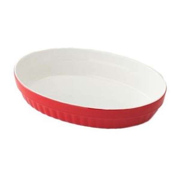 Đĩa nướng Gratin Oval đỏ - Size M