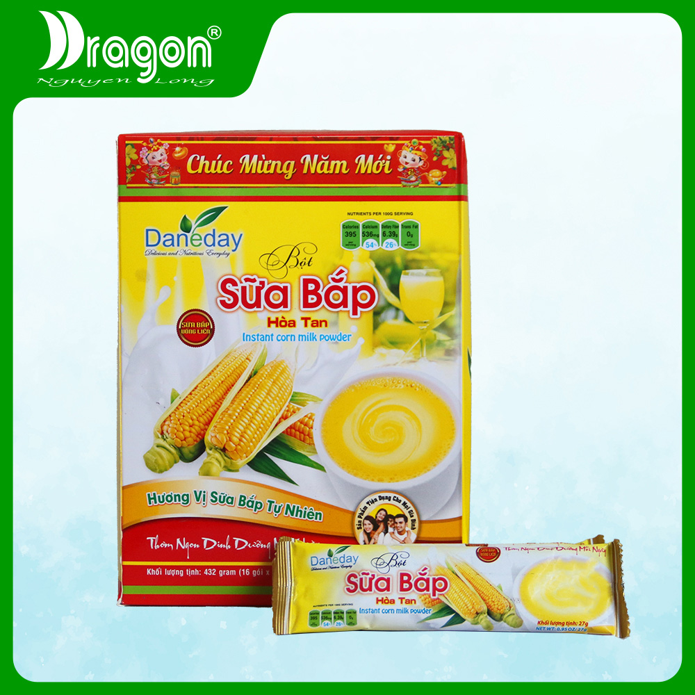 Bột sữa bắp hòa tan DANEDAY (16 gói x 27g)