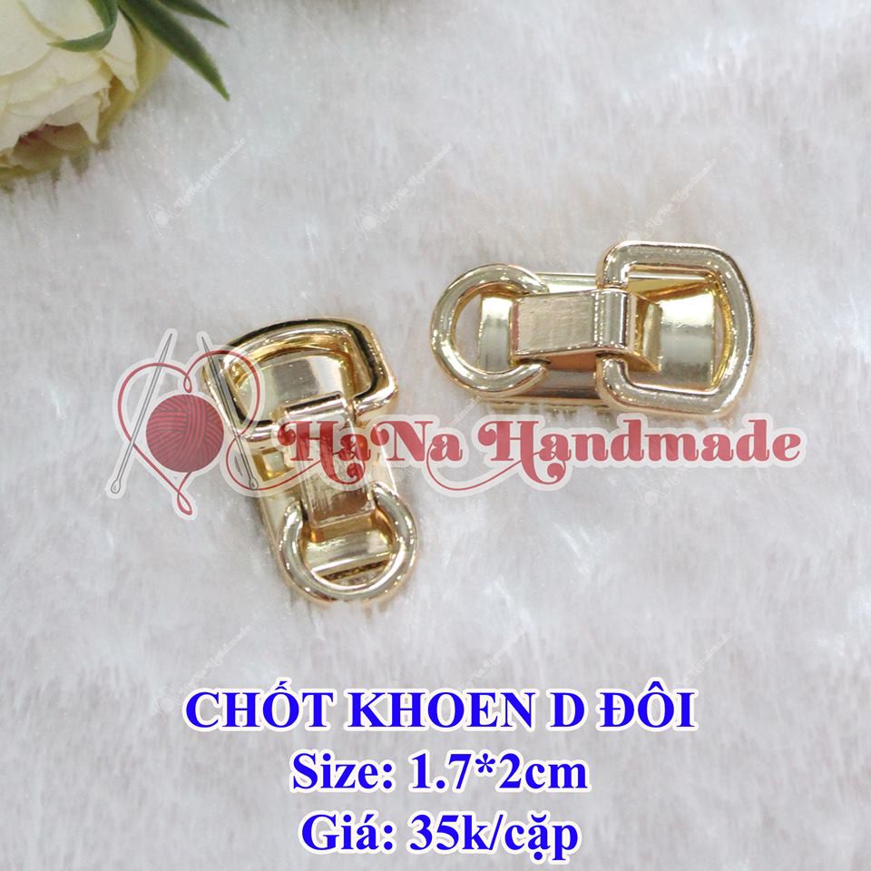 Chốt D Đôi gắn túi xách
