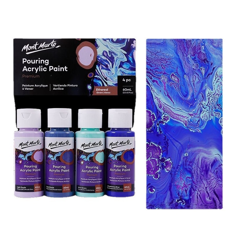 [Tổng hợp ] Bộ Màu Đổ Pouring Acrylic Mont Marte - Set 4x60ml [ Sugi Art Shop ]