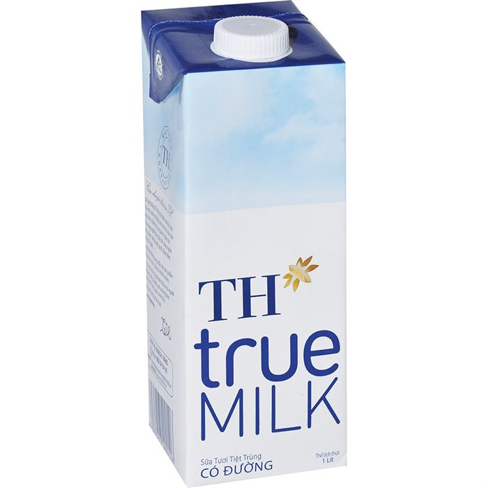 Sữa tiệt trùng TH có đường Hộp 1L