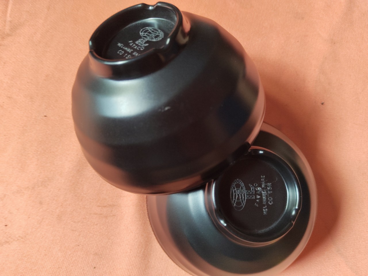 Chén Cơm Nhựa Melamine Nhám Đen CO 15N : Ø 11.4 x 5.8 cm