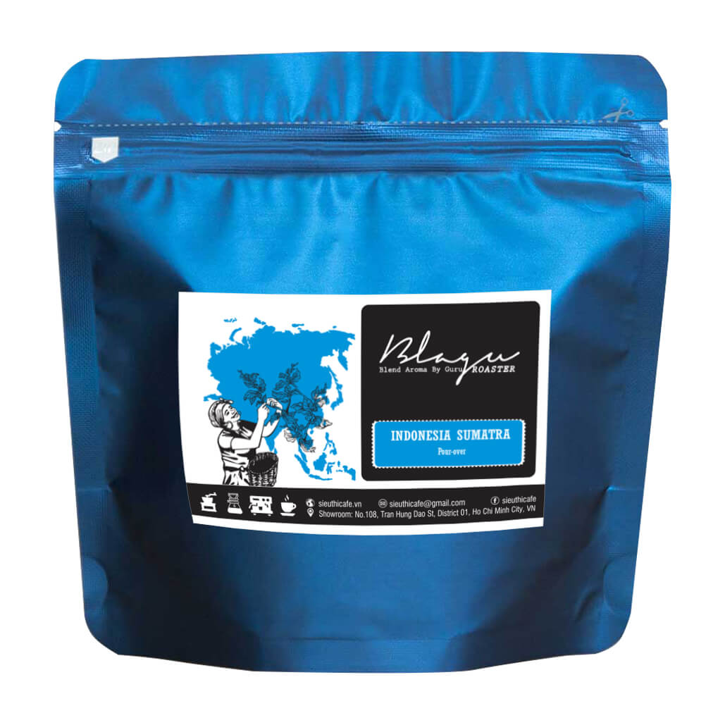 [HCM]CÀ PHÊ BLAGU ĐÃ HẠT RANG INDONESIA SUMATRA LIGHT-MEDIUM ROAST 100G