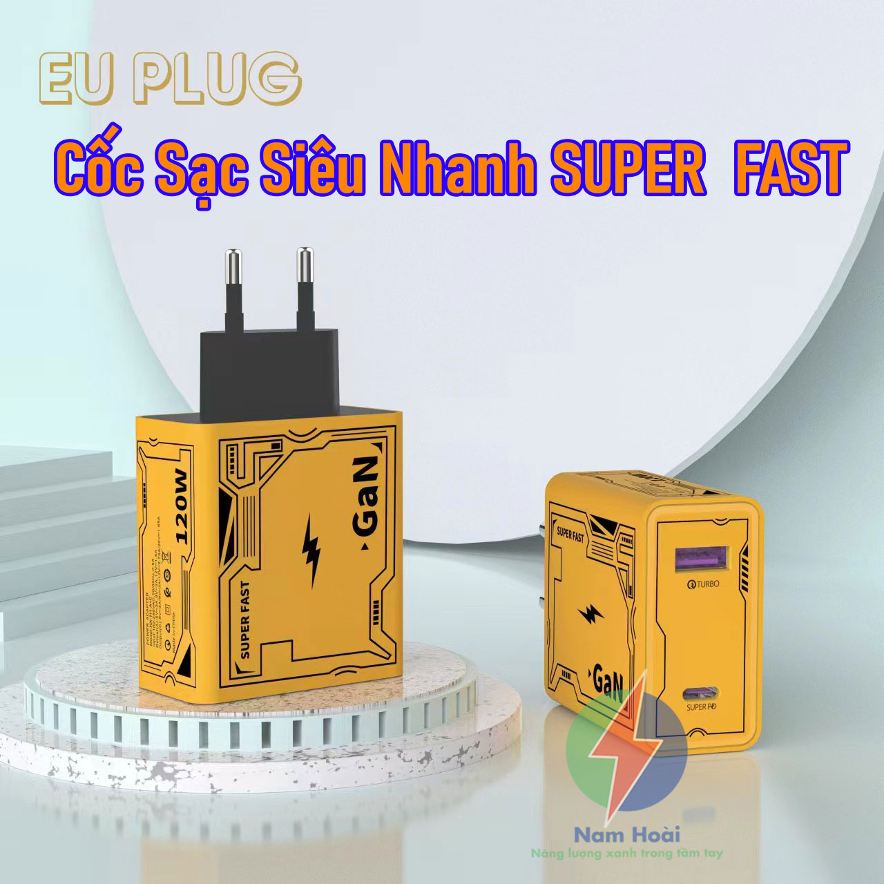 Cốc Sạc Nhanh SUPER FAST 120W GaN SUPER PD,TURBO