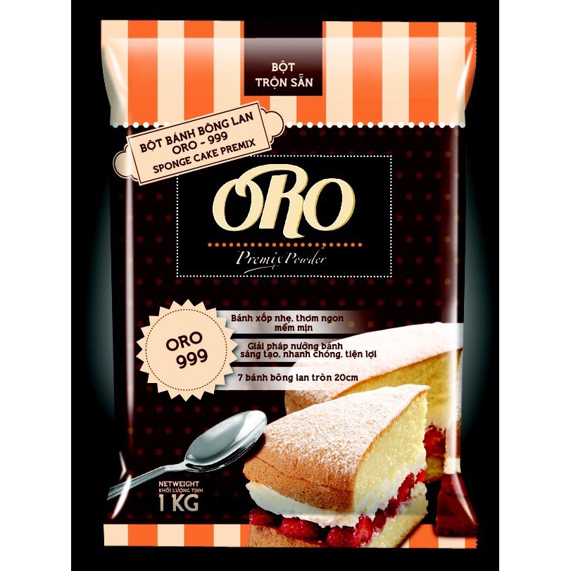 Bột bông lan oro trộn sẵn tiện lợi túi 1kg