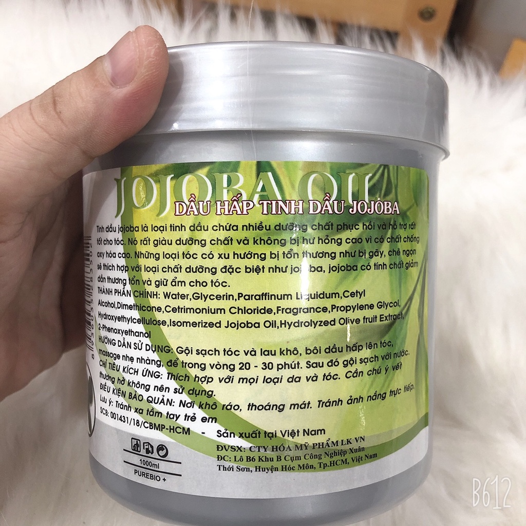 Kem ủ tóc hấp dầu ủ xả tóc JOJOBA 1000ml siêu mềm mượt