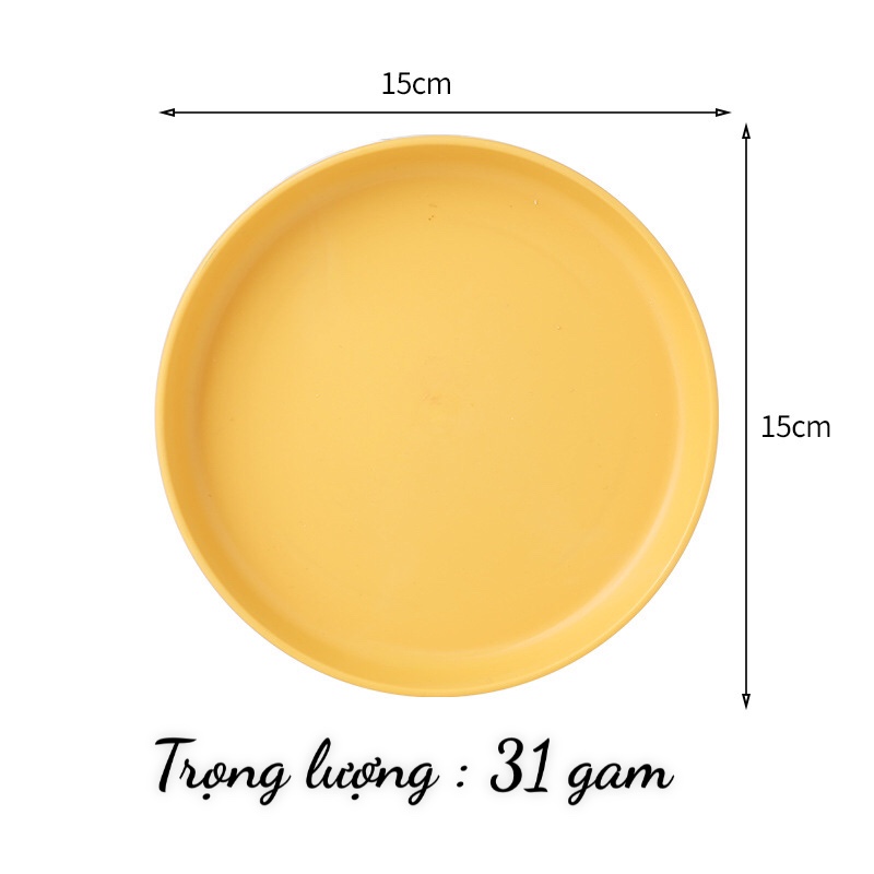 Khay/Đĩa nhựa đựng thực phầm  chất liệu lúa mạch đi picnic (1 chiếc)