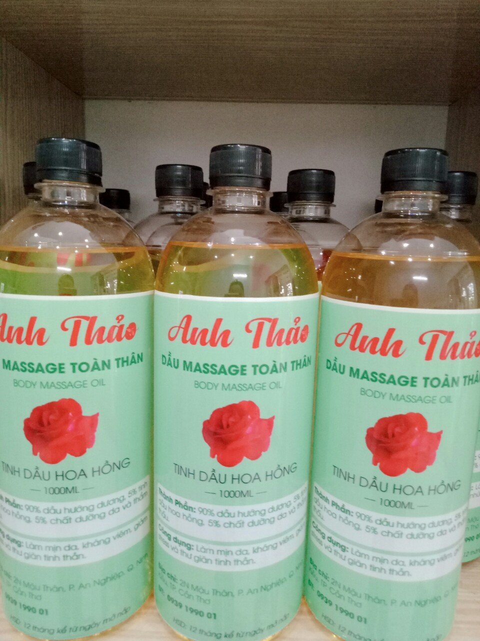 DẦU MASSAGE BODY HOA HỒNG ANH THẢO 1000ML