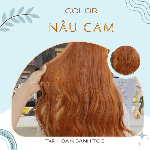 Thuốc nhuộm tóc màu Nâu Cam (kèm oxi và găng tay)