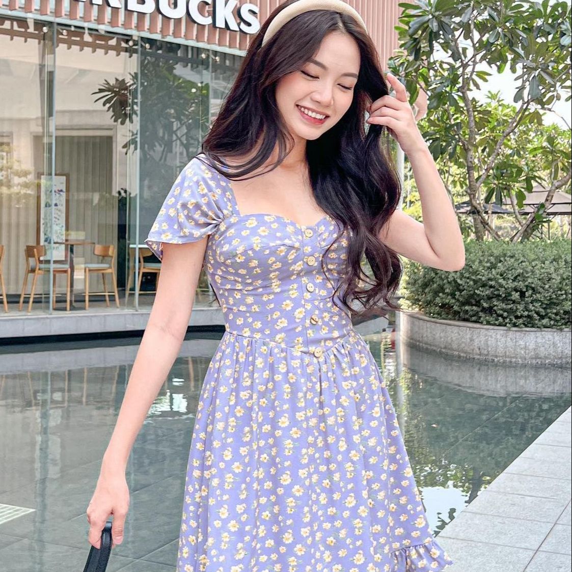 Đầm VANIA - Đầm cúp ngực nẹp nút