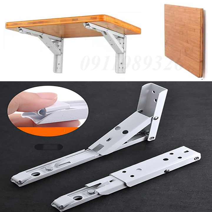 [HCM]Bộ 2 bản lề gập thông minh 33cm lắp bàn treo tường tải trọng 40kg