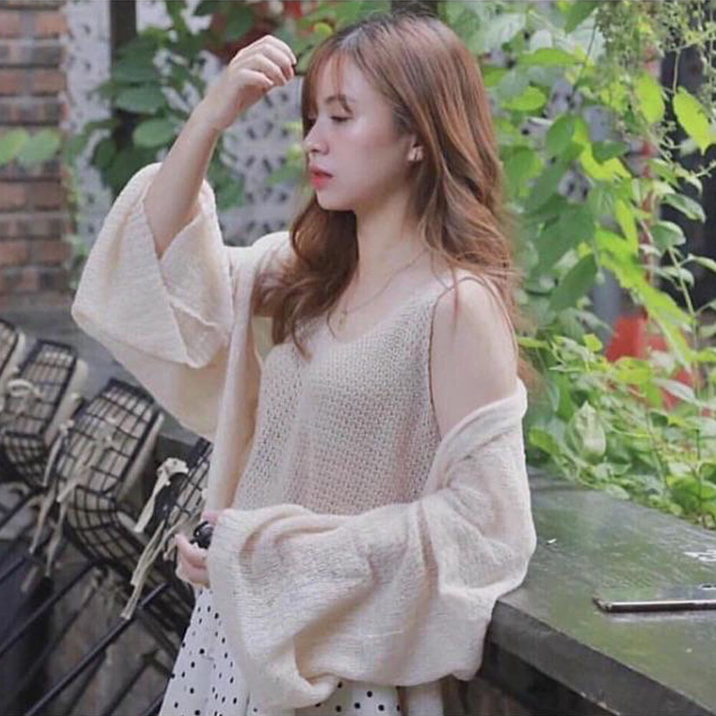 Áo Cadigan len mỏng phong cách Hàn Quốc AT09