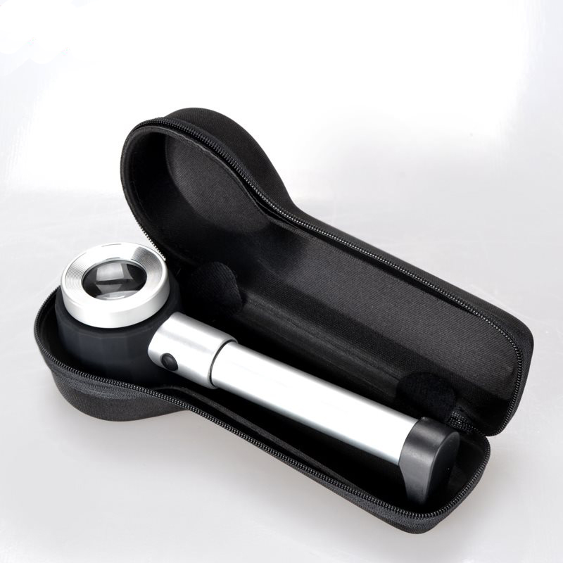 Kính lúp cầm tay 10x có đèn SZ-3 ( CÓ THƯỚC ĐO, ẢNH RÕ NÉT, ĐƯỜNG KÍNH THẤU KÍNH 25MM )
