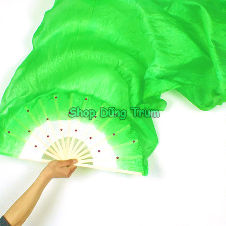 Quạt múa 1m5 dải lụa dài 1 màu biểu diễn văn nghệ