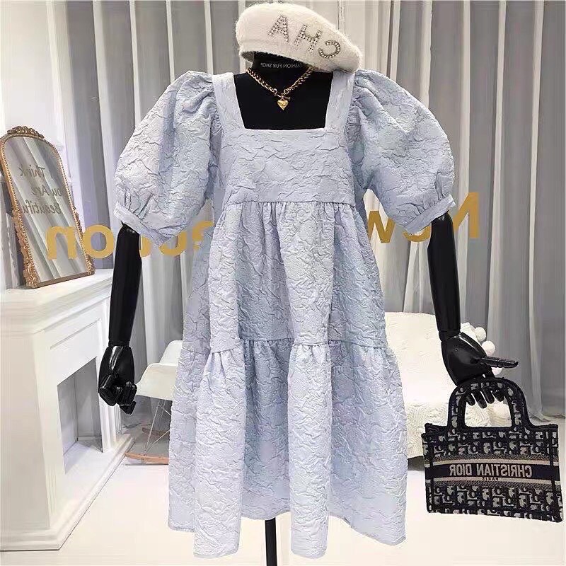 Đầm Babydoll Cổ Vuông Siêu Xinh (Video, Ảnh Thật)