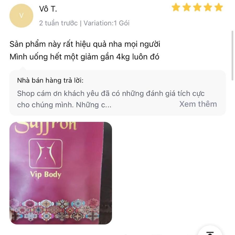 [SIÊU MẠNH - CẤP TỐC] giảm cân Saffron  Nhật liệu trình Gói 7 ngày