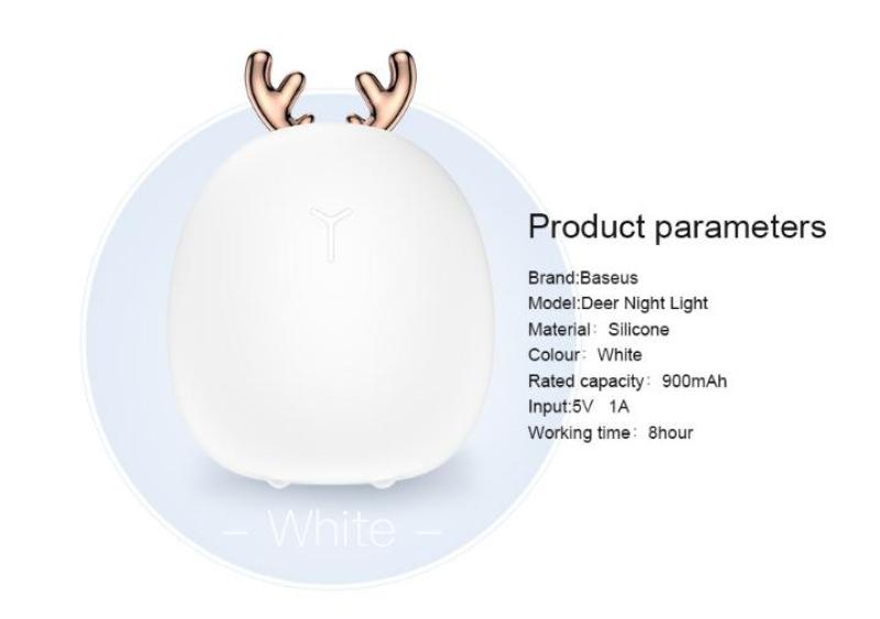 Đèn ngủ hình động vật cảm biến ánh sáng, 3 chế độ điều khiển - Thương Hiệu Baseus - Phân phối bởi Baseus Vietnam