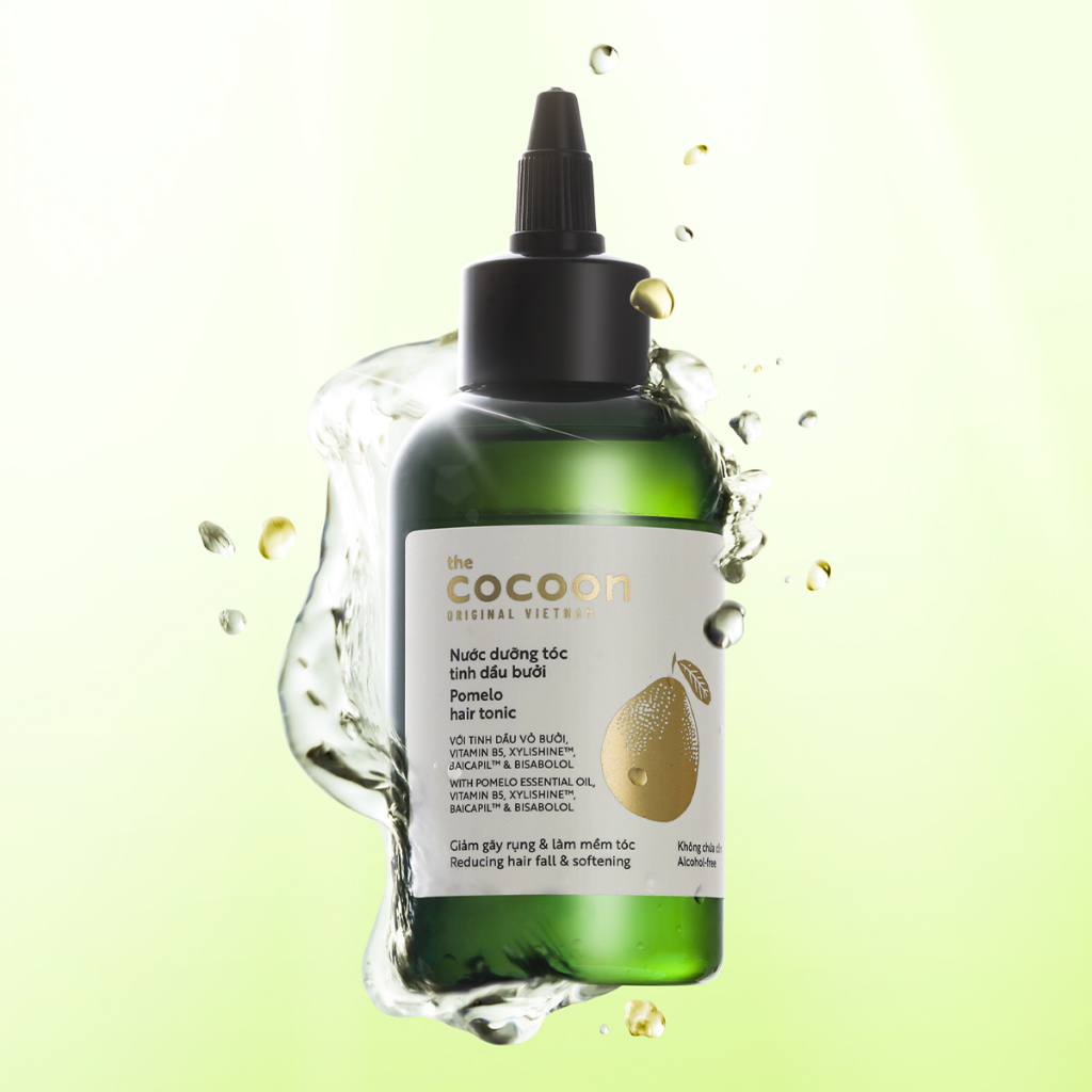 Nước dưỡng tóc tinh dầu bưởi ( pomelo hair tonic ) Cocoon 140ml thuần chay