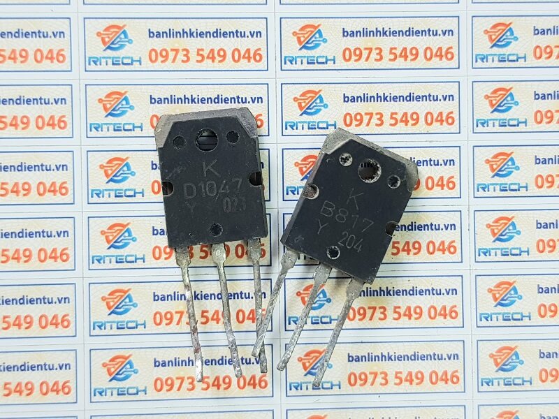 Transistor b817 và d1047 160v/12a to-3p chính hãng kec tháo máy