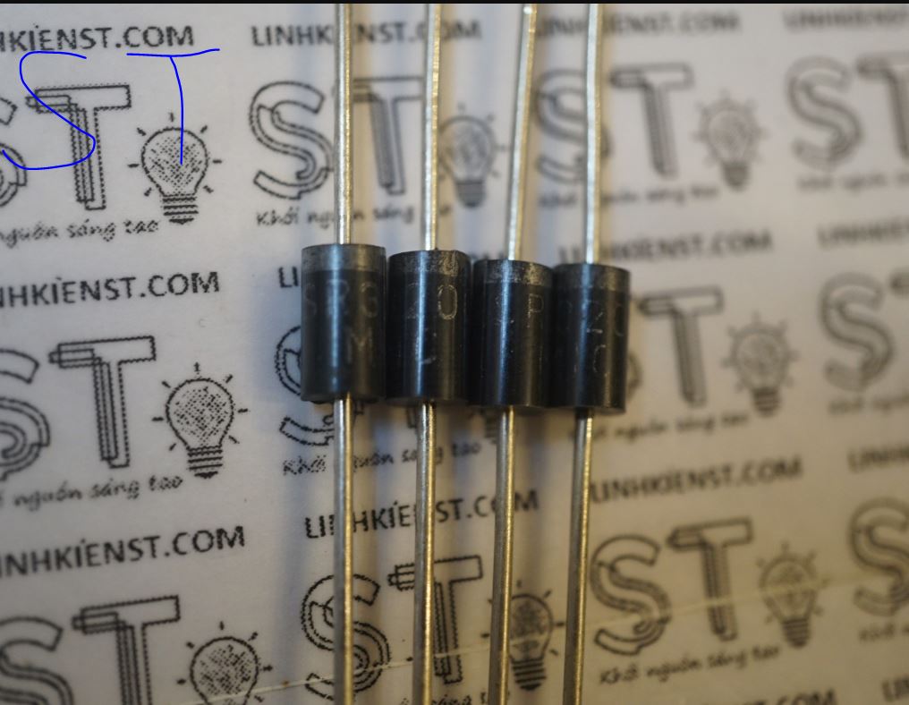 Túi 5 con Diode SR3200 3200 200V 3A DO-201 mới