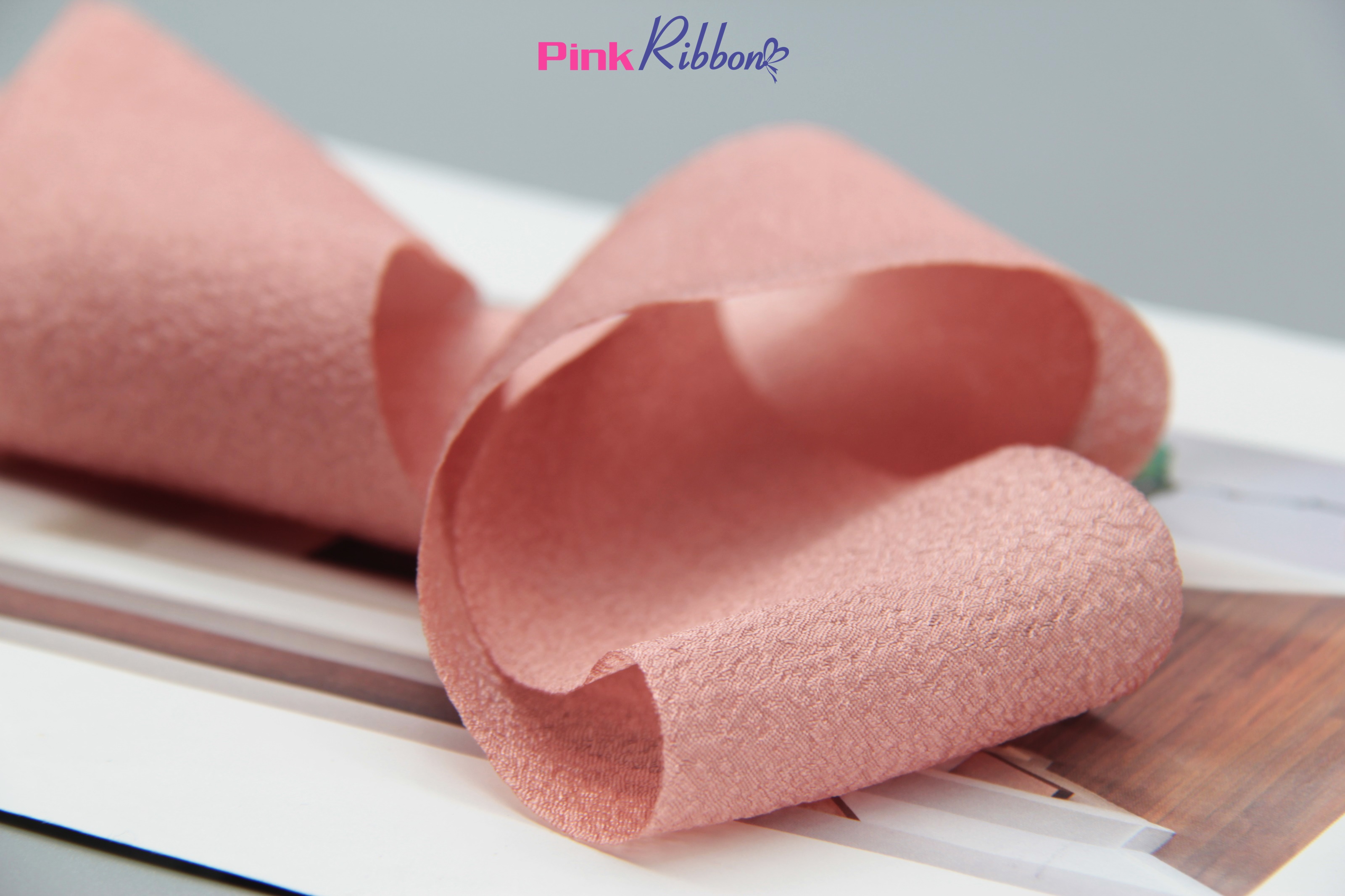 Ruy băng voan xốp không viền 6cm