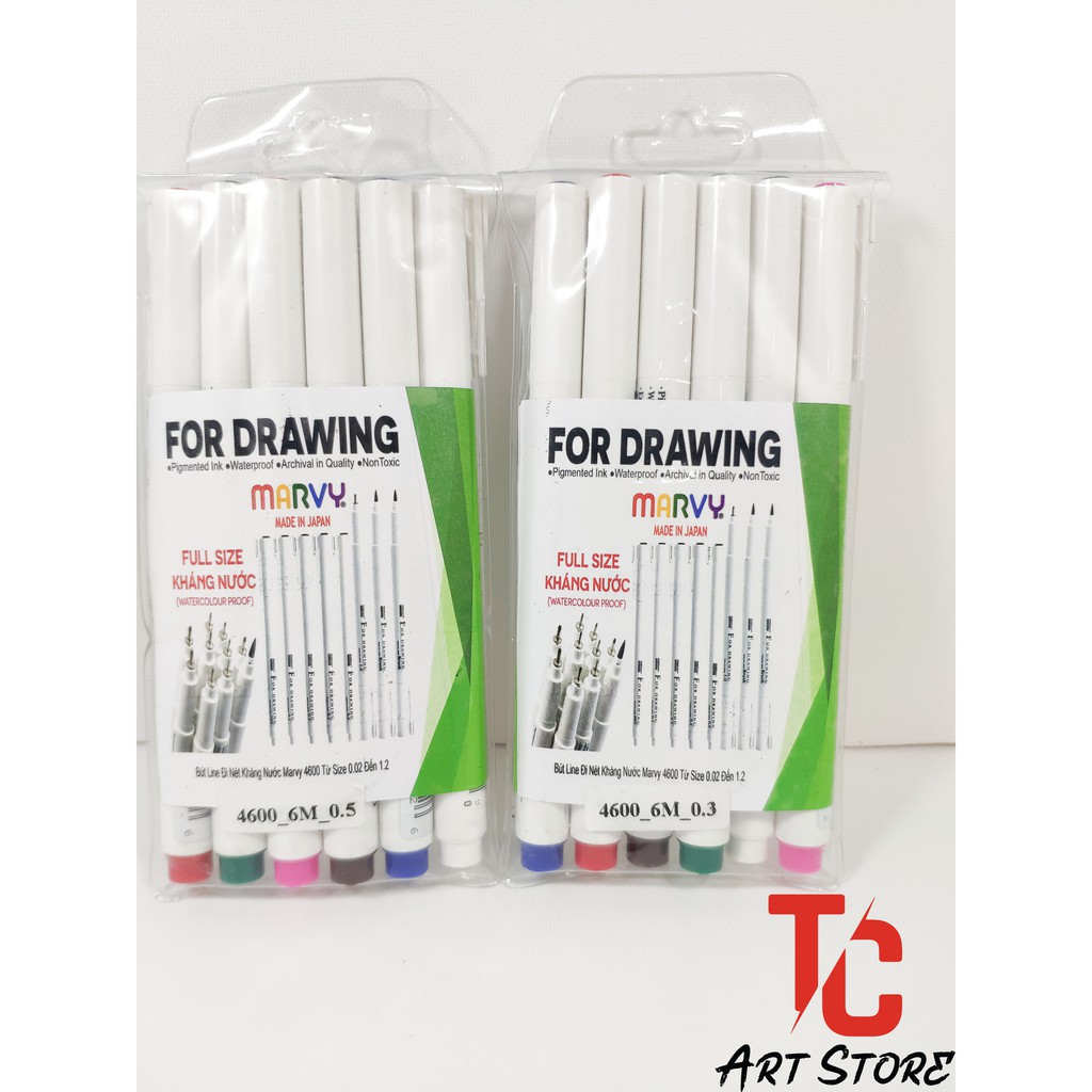 Bút Vẽ Kỹ Thuật Marvy 4600 Nhiều Màu