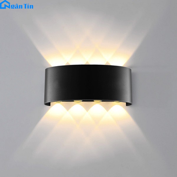 Đèn tường 2 đầu  ,đèn hắt tường sân vườn,cầu thang -8W (đủ W)
