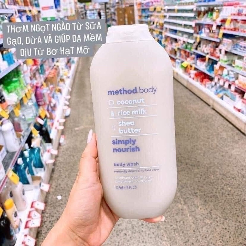 Sữa tắm Method body Úc Xám