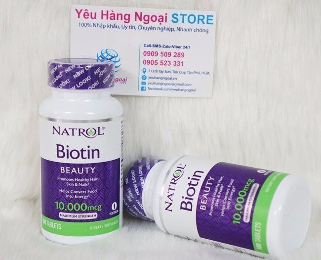 VIÊN UỐNG KÍCH THÍCH MỌC TÓC NATROL BIOTIN 10,000MGC - 1225