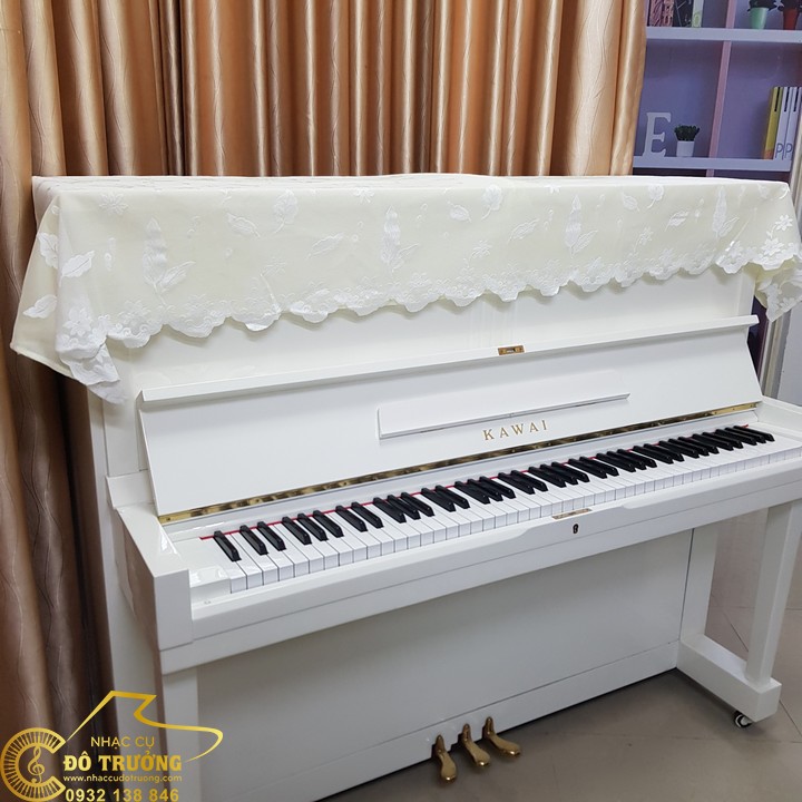 Khăn Phủ Đàn Piano ren trắng
