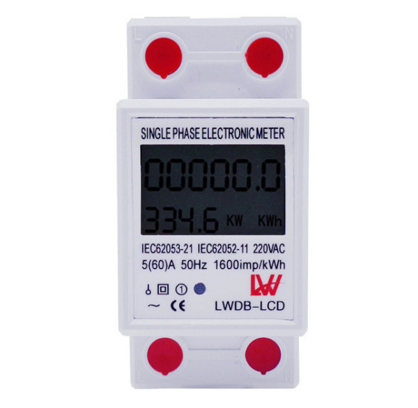 Bảng giá Công tơ điện tử LW 1 pha 60A /15000w, chuyên dùng đo điện tiêu thụ Kw/h chính xác với màn hình LCD to rõ