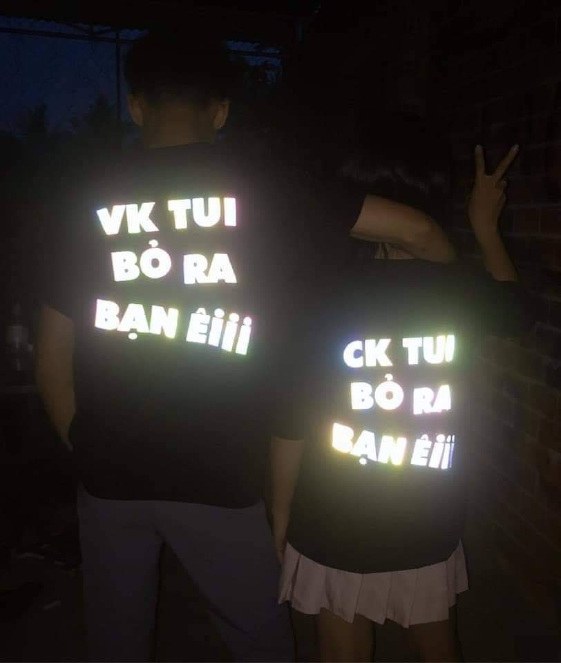 Áo thun cặp phản quang 7 màu ck tui - vk tui