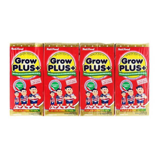 Thùng 48 Hộp Sữa bột pha sẵn Grow Plus+ Đỏ 180ml -HSD luôn mới