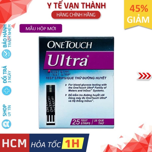 ✅ Que Thử Đường Huyết: One Touch Ultra (Date Xa) (OneTouch) -VT0176 [ Y Tế Vạn Thành ] nhập khẩu