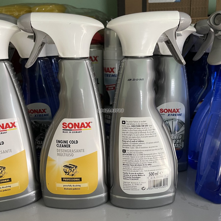 Dung dịch vệ sinh khoang động cơ Sonax Engine cold cleaner 500ml