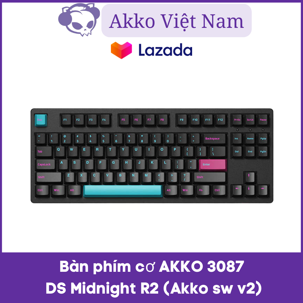 Bàn phím cơ AKKO 3087 DS Midnight R2 (Akko sw v2)