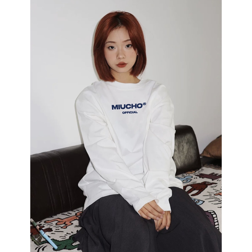Áo tay dài nữ nhiều màu Miucho AD007 chất cotton co giãn in basic