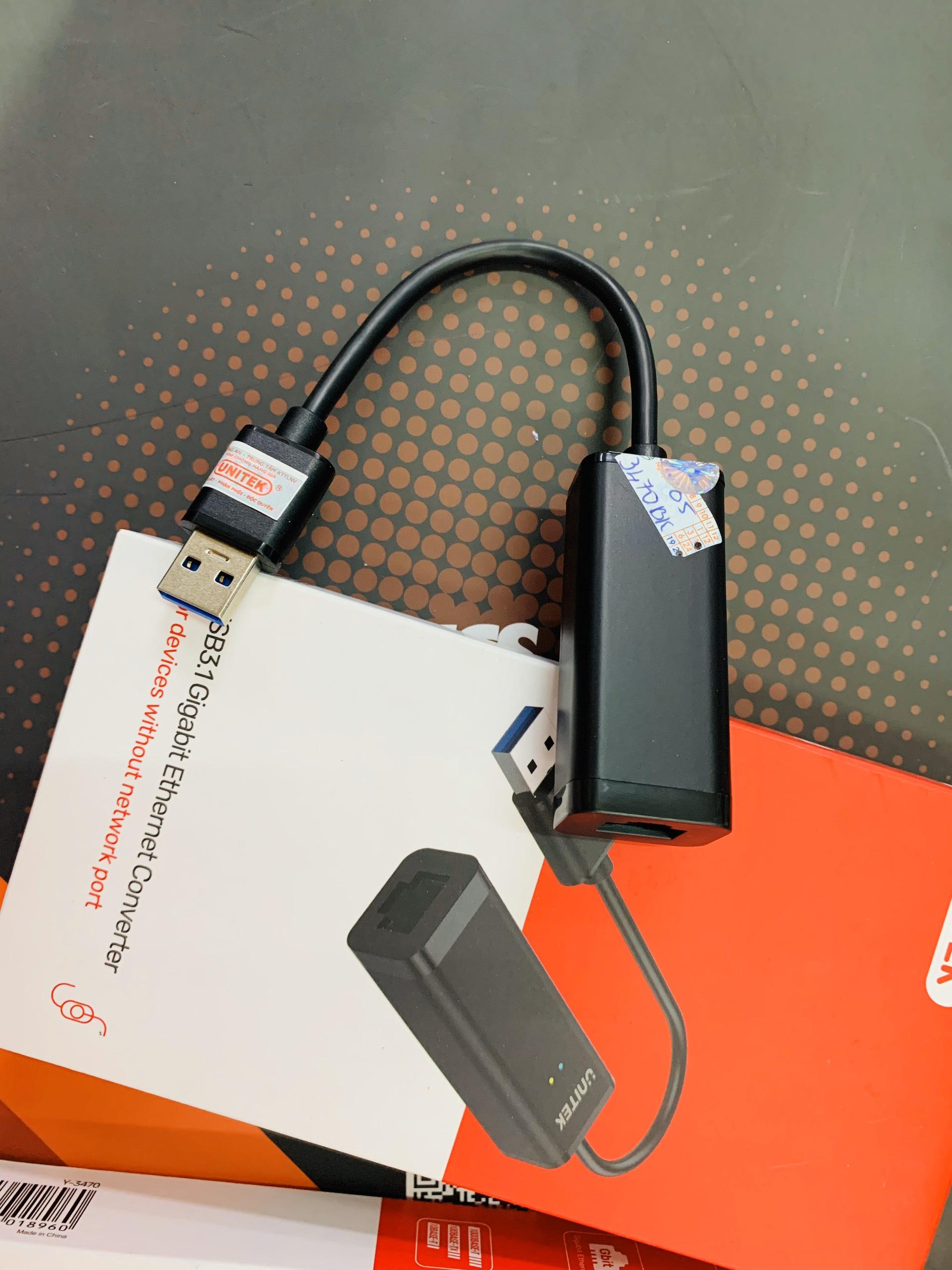 [HCM]Cáp chuyển USB sang mạng Lan Gigabytes Unitek Y-3470
