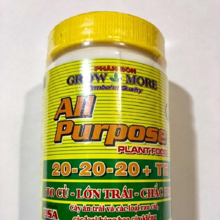 [HCM]Phân bón lá Grow more NPK 20-20-20 +TE - chai 500 gram