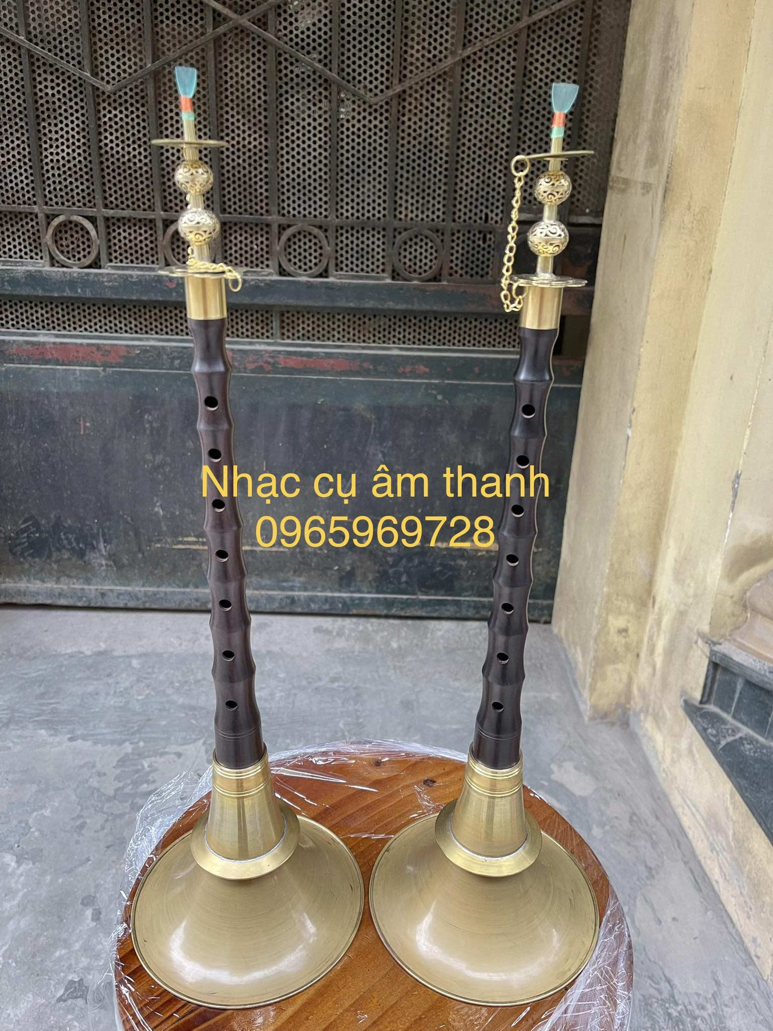 Bộ kèn đám hiếu đám ma gỗ mun âm chuẩn