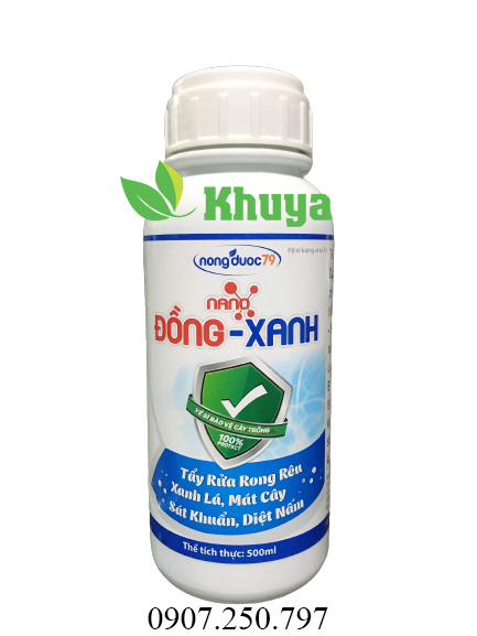 Phân bón vi lượng NANO Đồng Xanh 500ml Tẩy Rong Rêu Xanh Lá Mát Cây