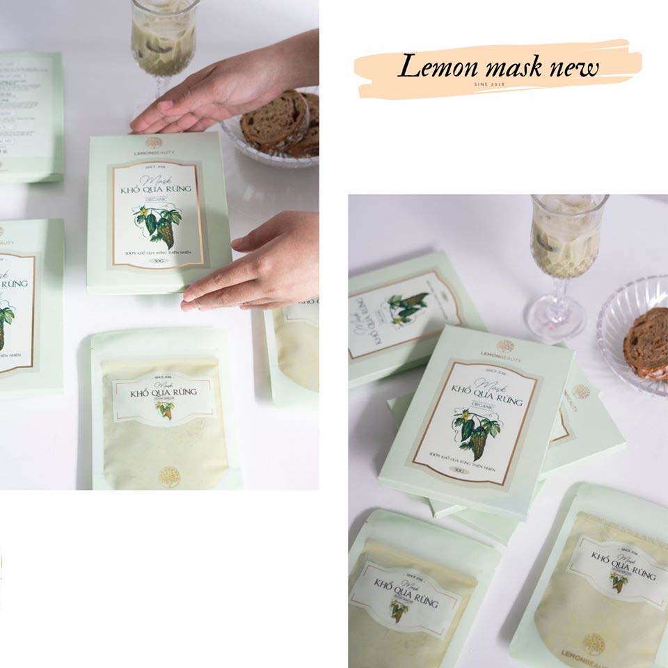 Mặt Nạ Khổ Qua Rừng Lemon Mask  ( Tặng Que Trộn Mask + Cọ Đắp Mask )