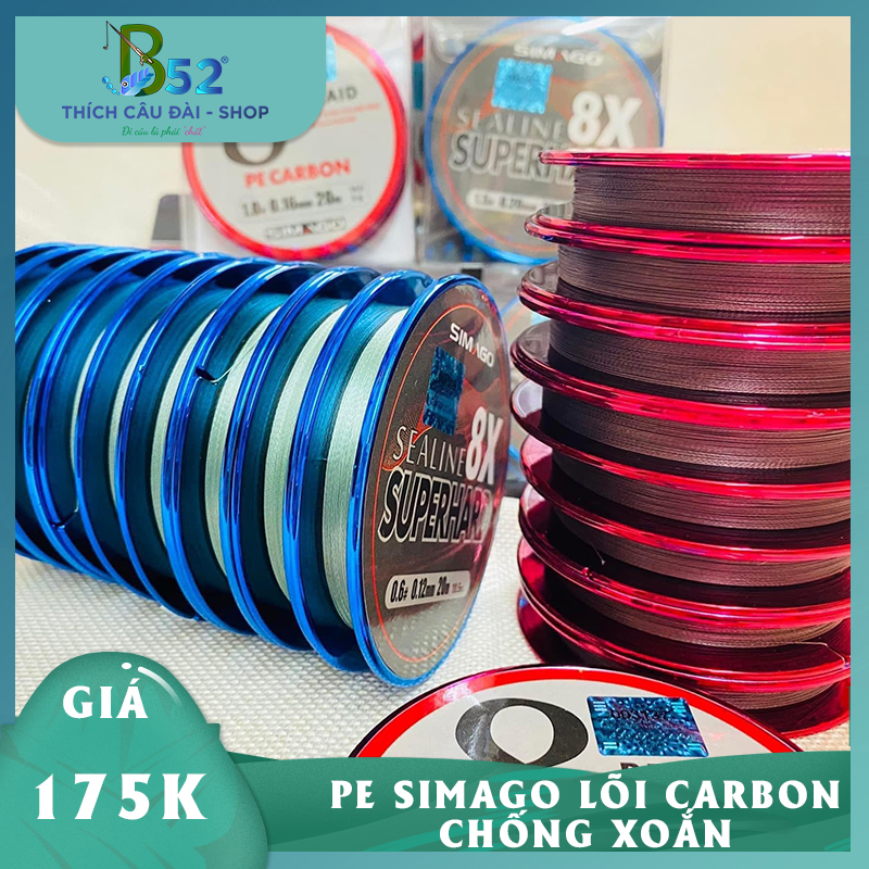 Dây Pe simago có lõi carbon chống xoắn